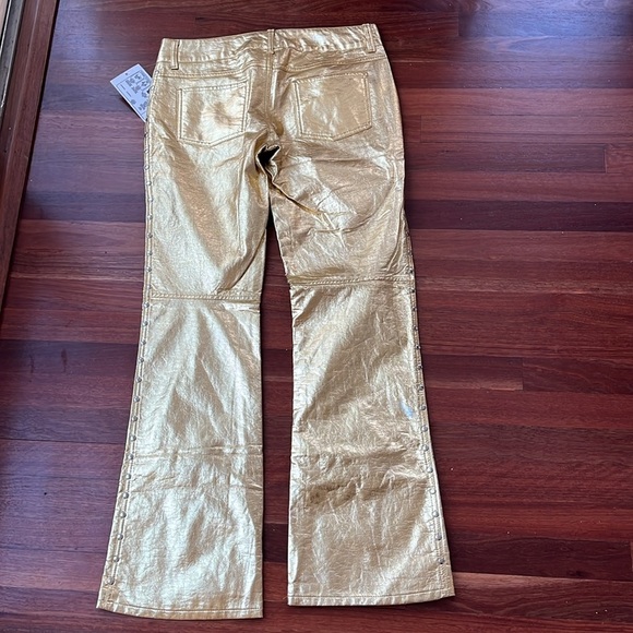 LIP SERVICE RARE! vintage 90s gold studded flare pants - Picture 8 of 9